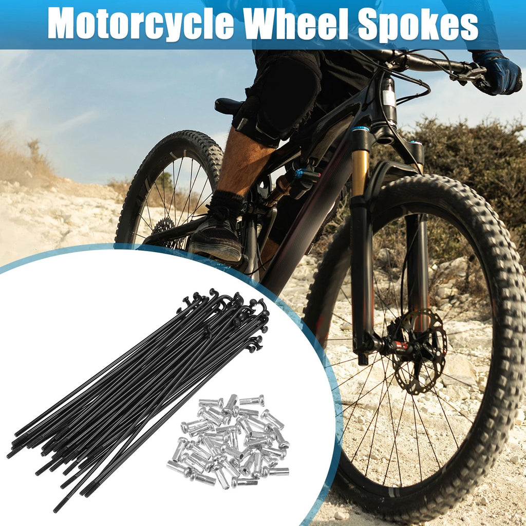 14G J Bend Bicycle Spokes 119mm with Nipples for 36pcs Set