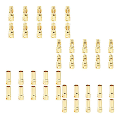 40pcs 3.5mm Gold Bullet Connector Plugs for RC Brushless Motor Battery