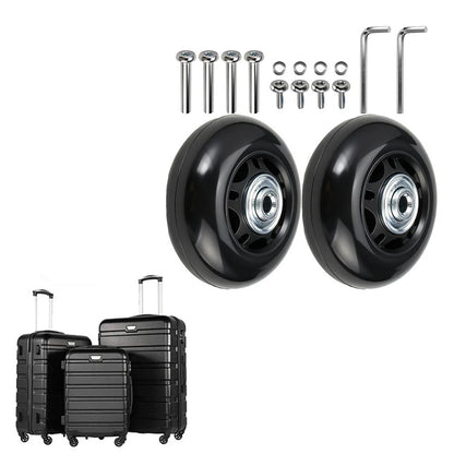 2 Piece Rubber Trolley Wheel Replacement 64mm x 24mm