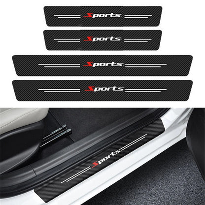 4 Pcs Car Door Scuff Sill Cover Panel Step Protector Bumper Corner Non-slip Pad