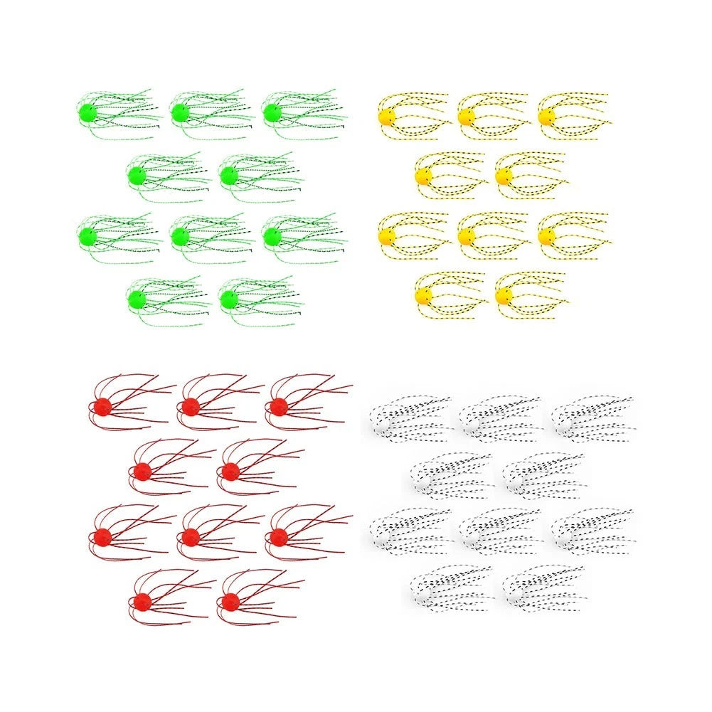 10Pcs Soft Bait with Tentacles for Topmouth Culter (Glow)