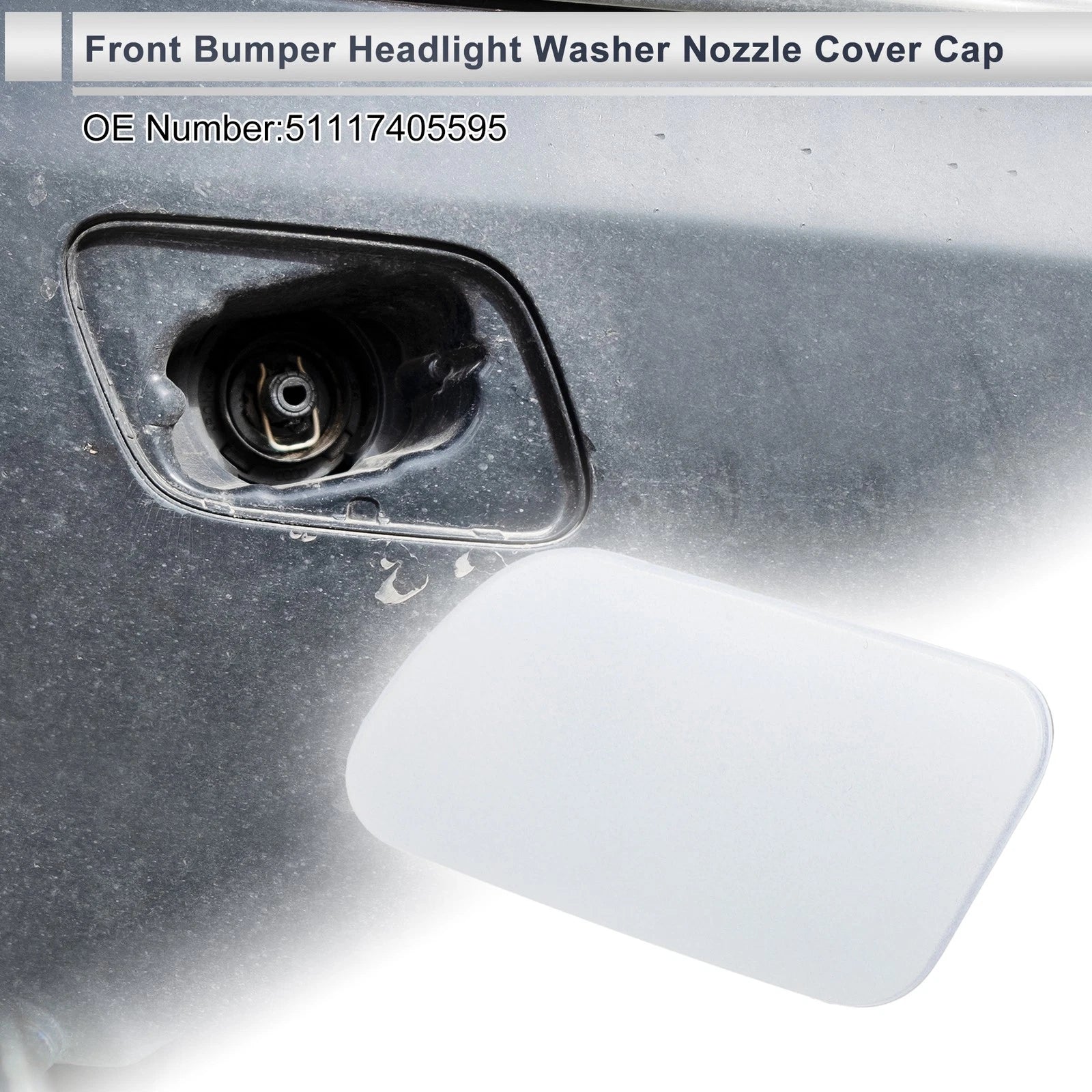 Front Left Headlight Washer Nozzle Cover Cap for BMW 740i (2017–2019)