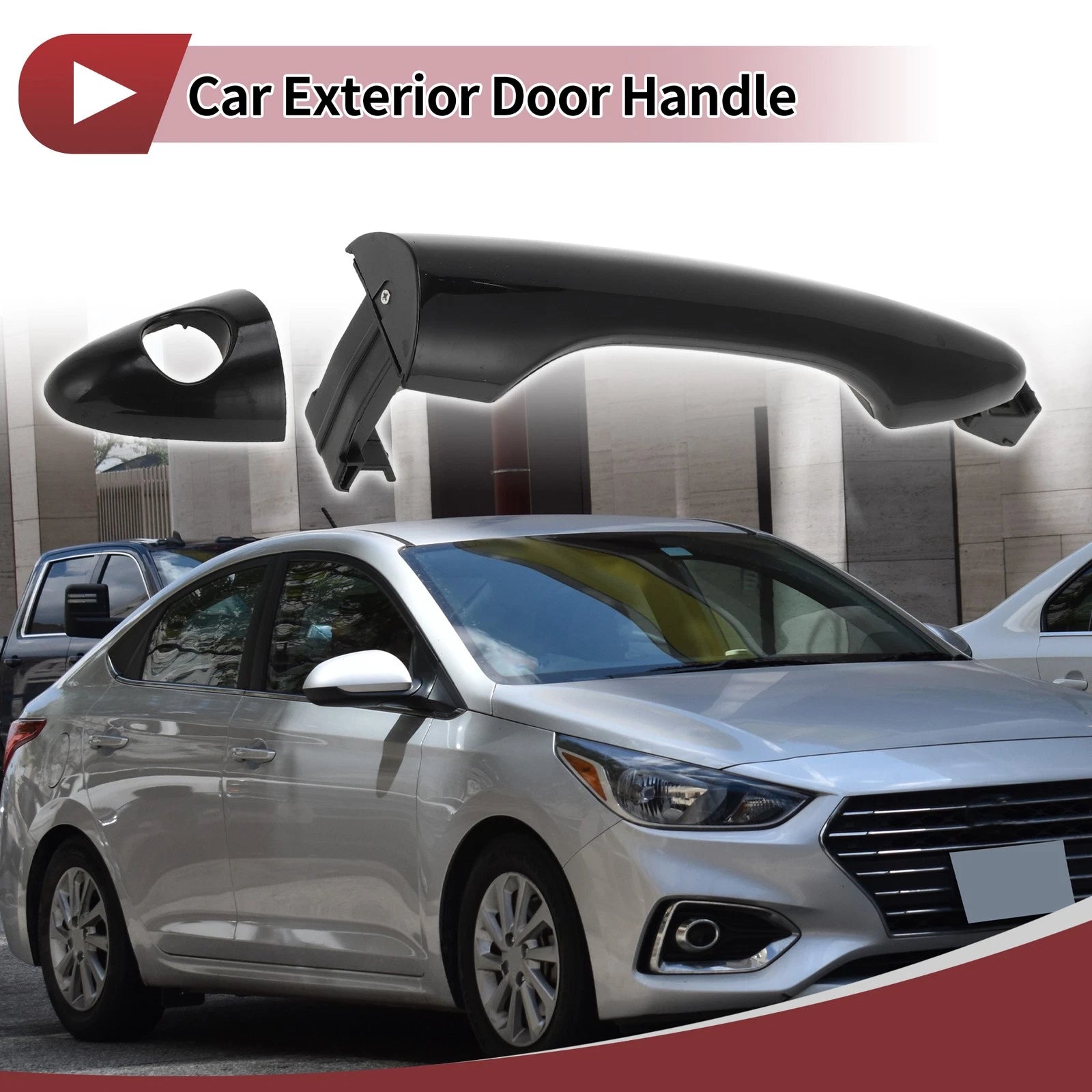 Exterior Door Handle Grip Front Left Replacement for Hyundai Tucson (2016–2023)