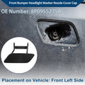 Front Left Washer Nozzle Cover Cap for Audi A3 2008–2014 Unpainted