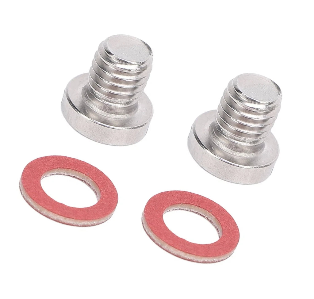 2X Slot Head Drain Fill Plug Screw & Gasket Kit for Yamaha Outboards