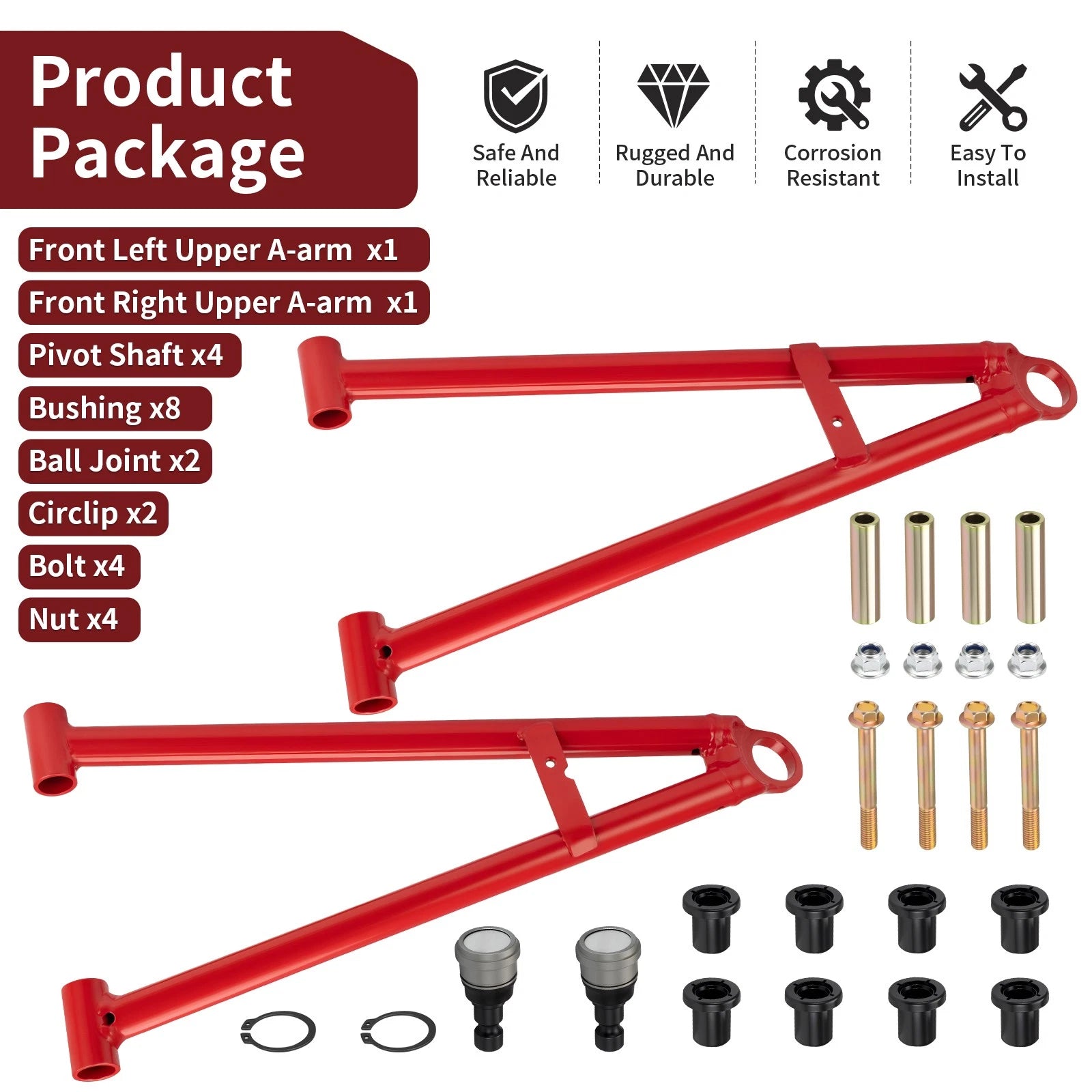 Set of 2 Front Lower A-Arms for Polaris Sportsman 1000 Touring XP (2015–2021)
