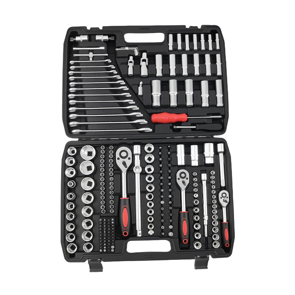 216PCS Ratchet Socket Set 1/4 3/8 1/2 Drive Wrench Tools Kit w/Case