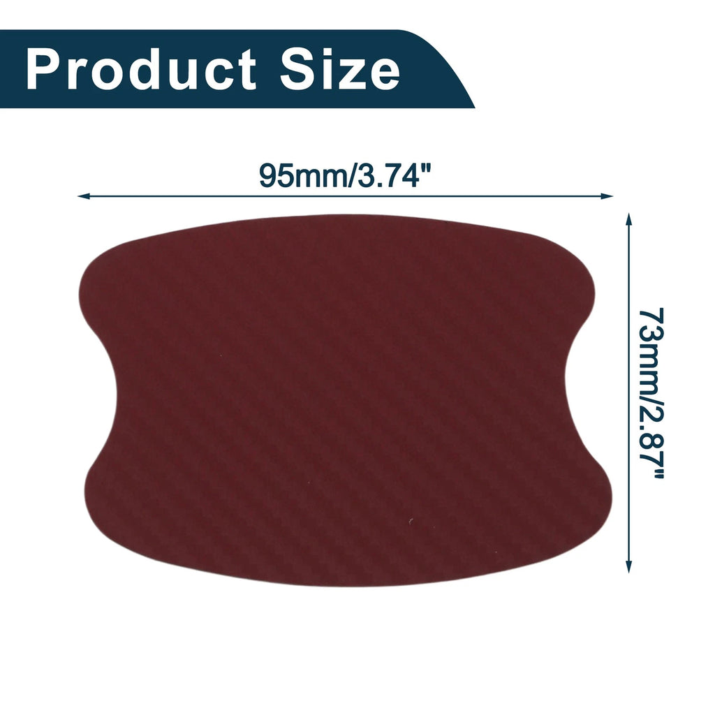 Car Door Handle Scratch Protector for (73x95mm, Carbon Fiber)