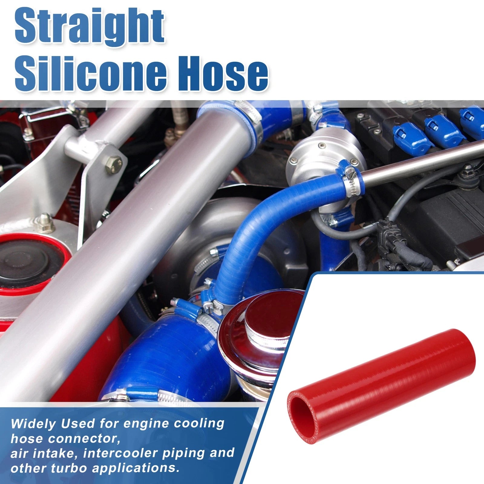1.25" ID 6" Length Silicone Reducer Hose Coupler for Intercooler Red
