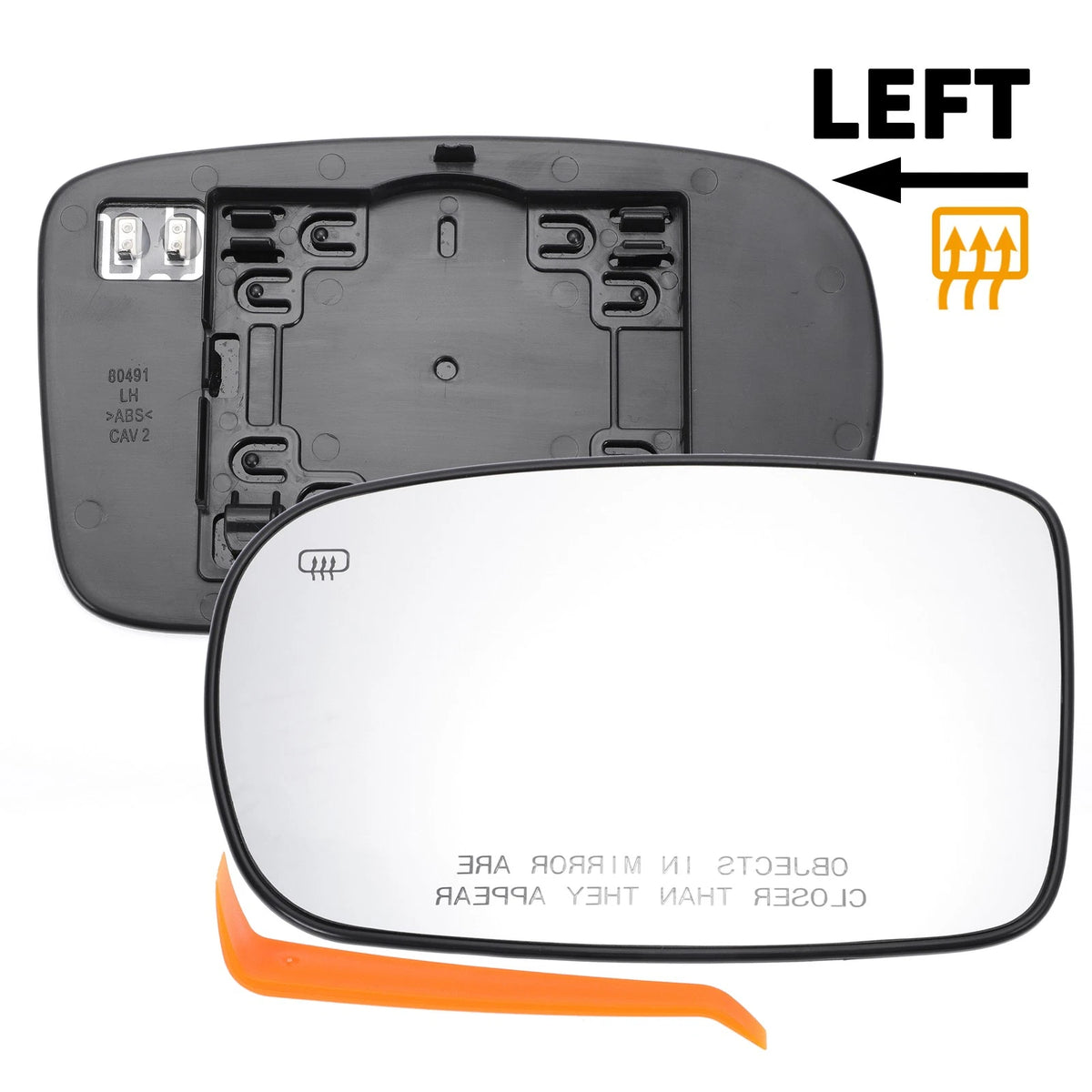 Heated Left Side Mirror Glass for Chrysler 200 300 (2011–2014)