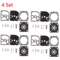 Set of 4 Carburetor Diaphragm Kit for Zama RB-129 C1M-W26A C1M-W26B C1M-W26C