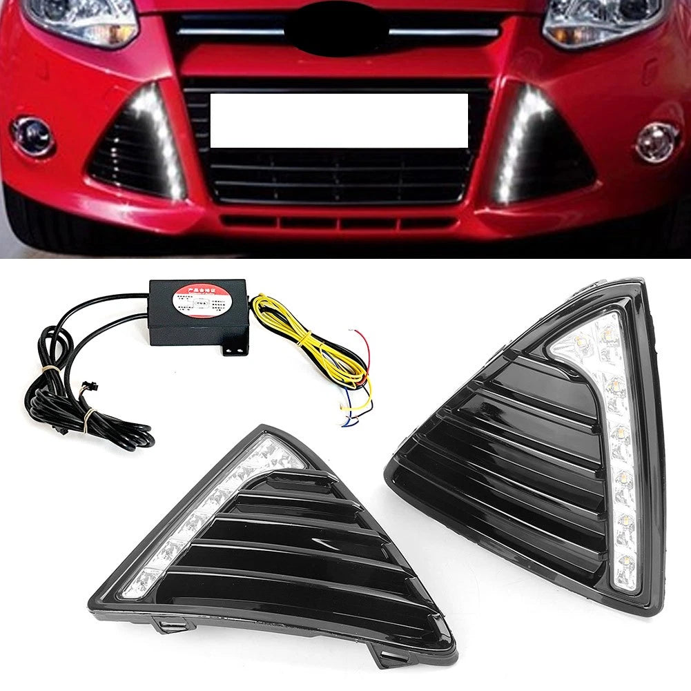LED Fog Lights for Ford Focus (2012–2018) - Daytime Running Light, COB