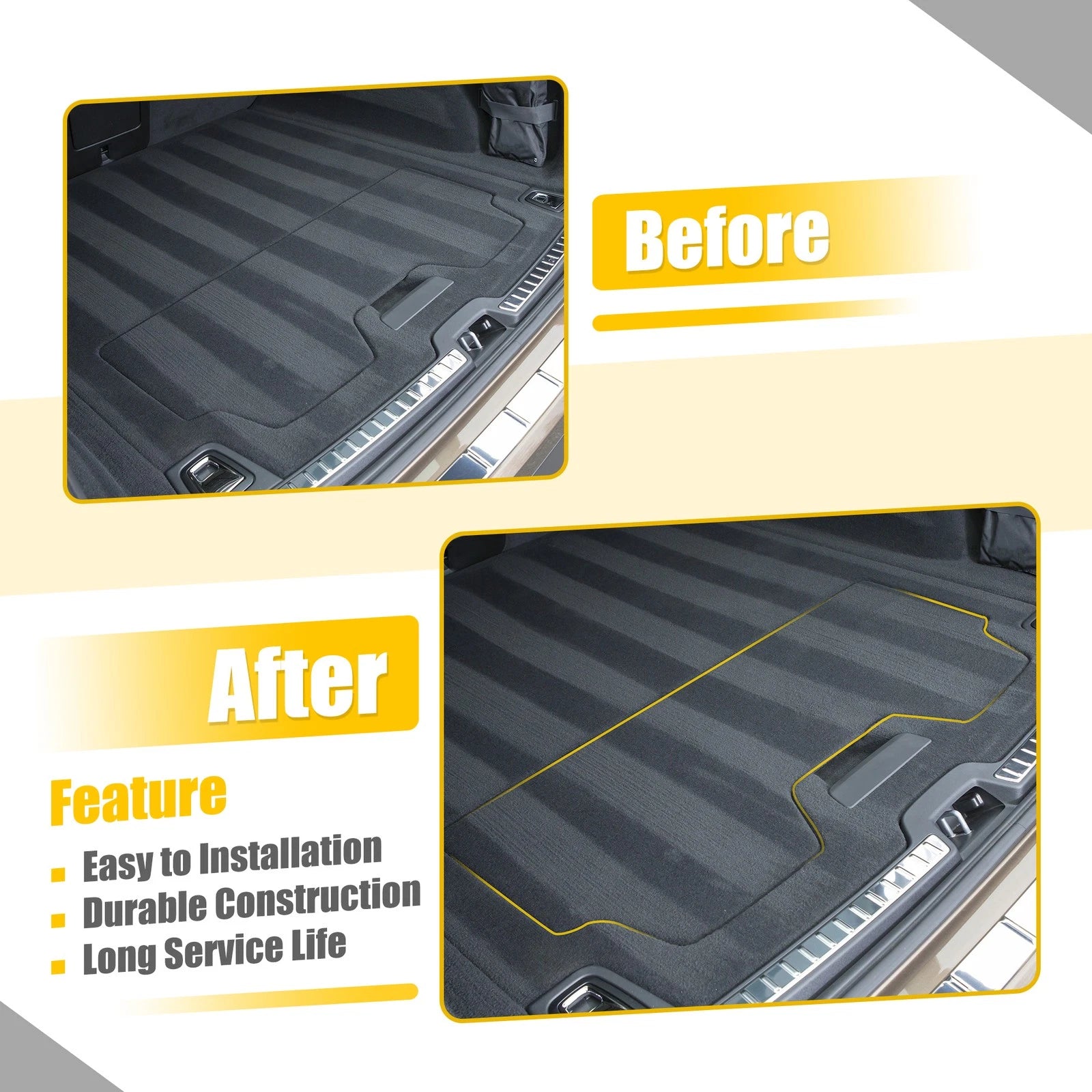 Trunk Cargo Liner for Ford Bronco (2021–2022) Black Boot Storage Liner