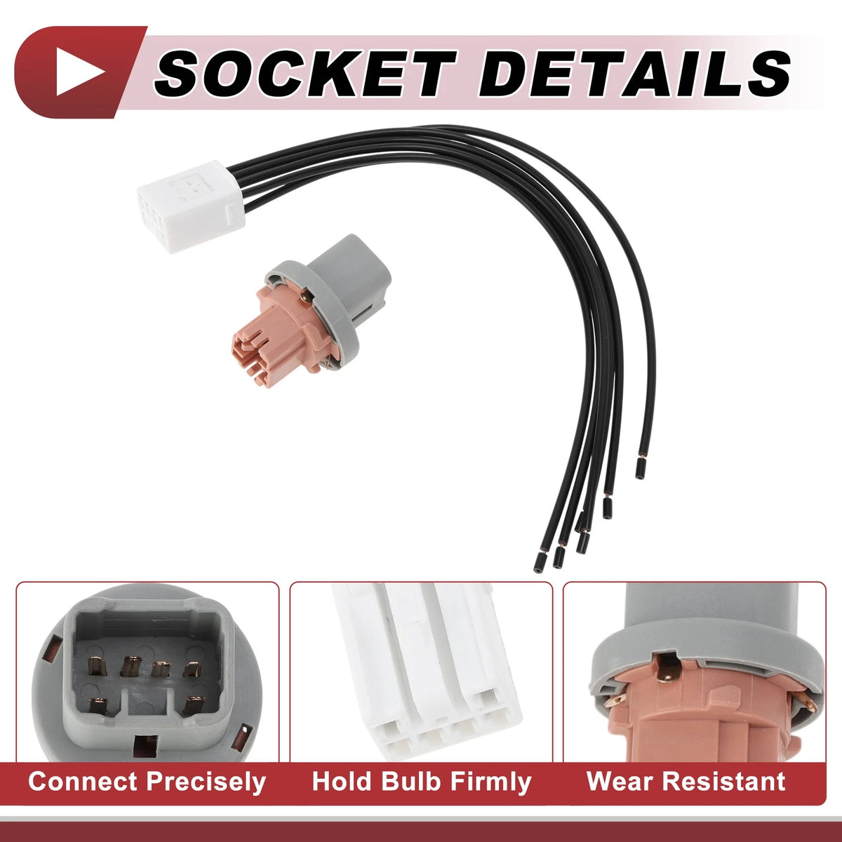 Set of 1 Tail Light Socket Wiring for Toyota 4Runner (2003–2009) No. 9007560018