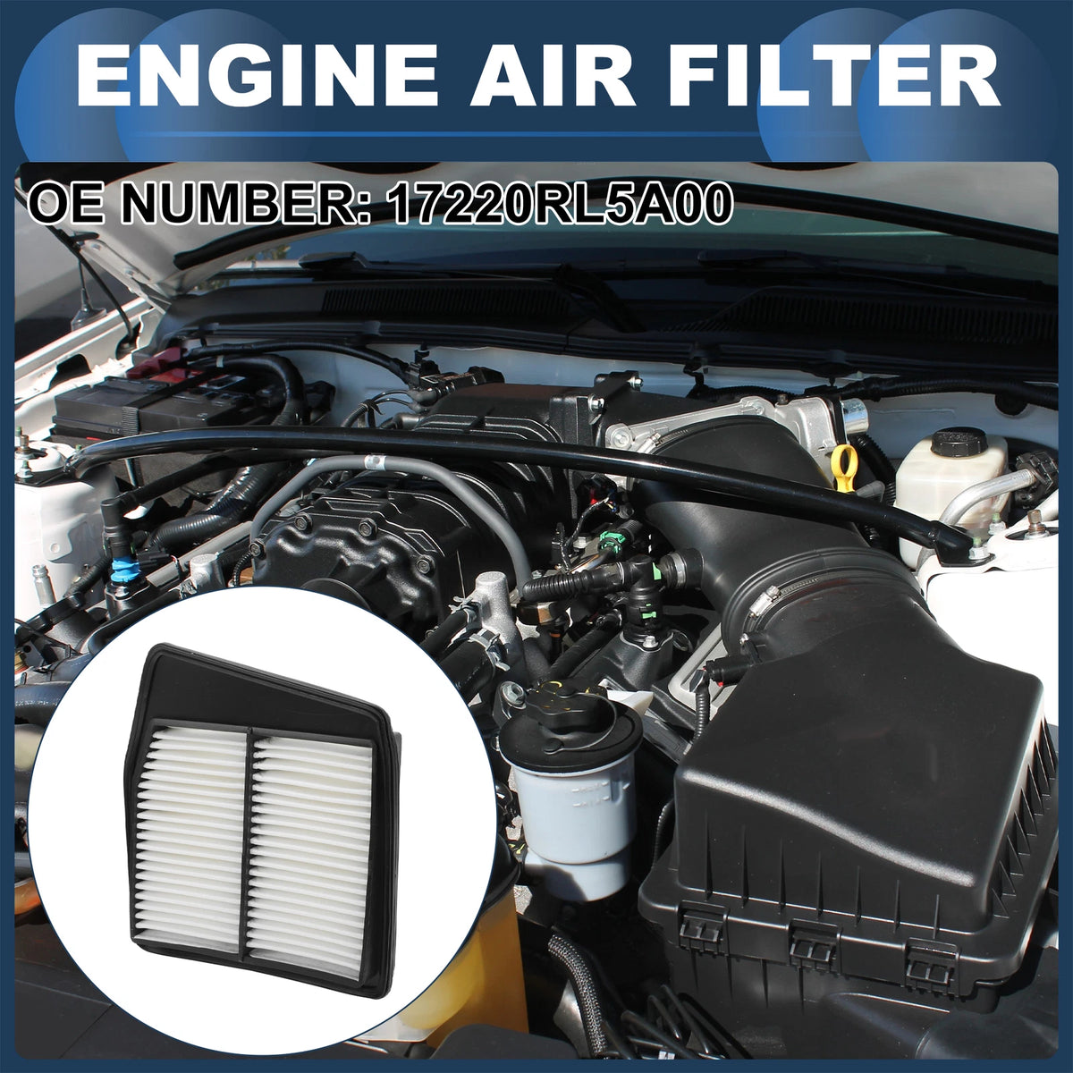 Car Engine Air Filter No. 17220RL5A00 for Acura TSX 2.4L (2009–2014)