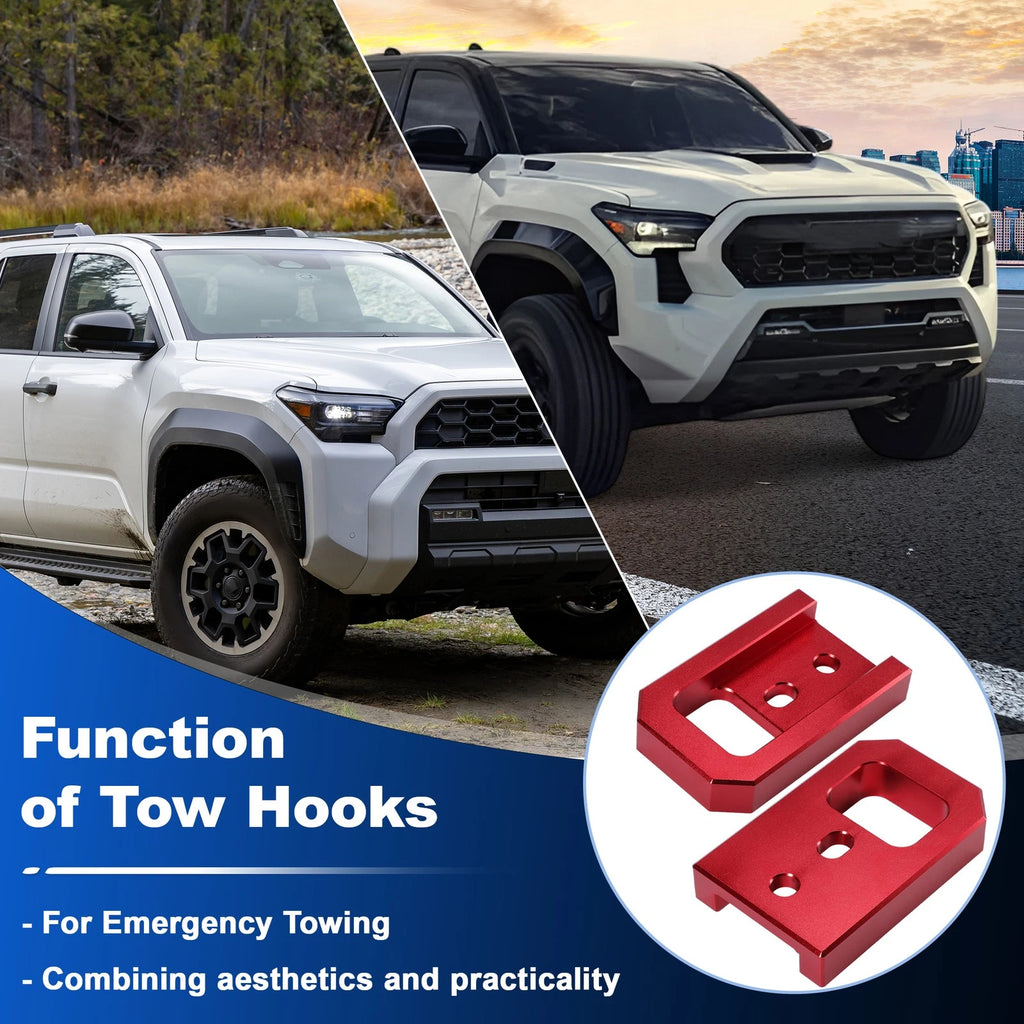 Front Tow Hooks Heavy Duty Replacement for Toyota Tacoma 4Runner (2024-2026)