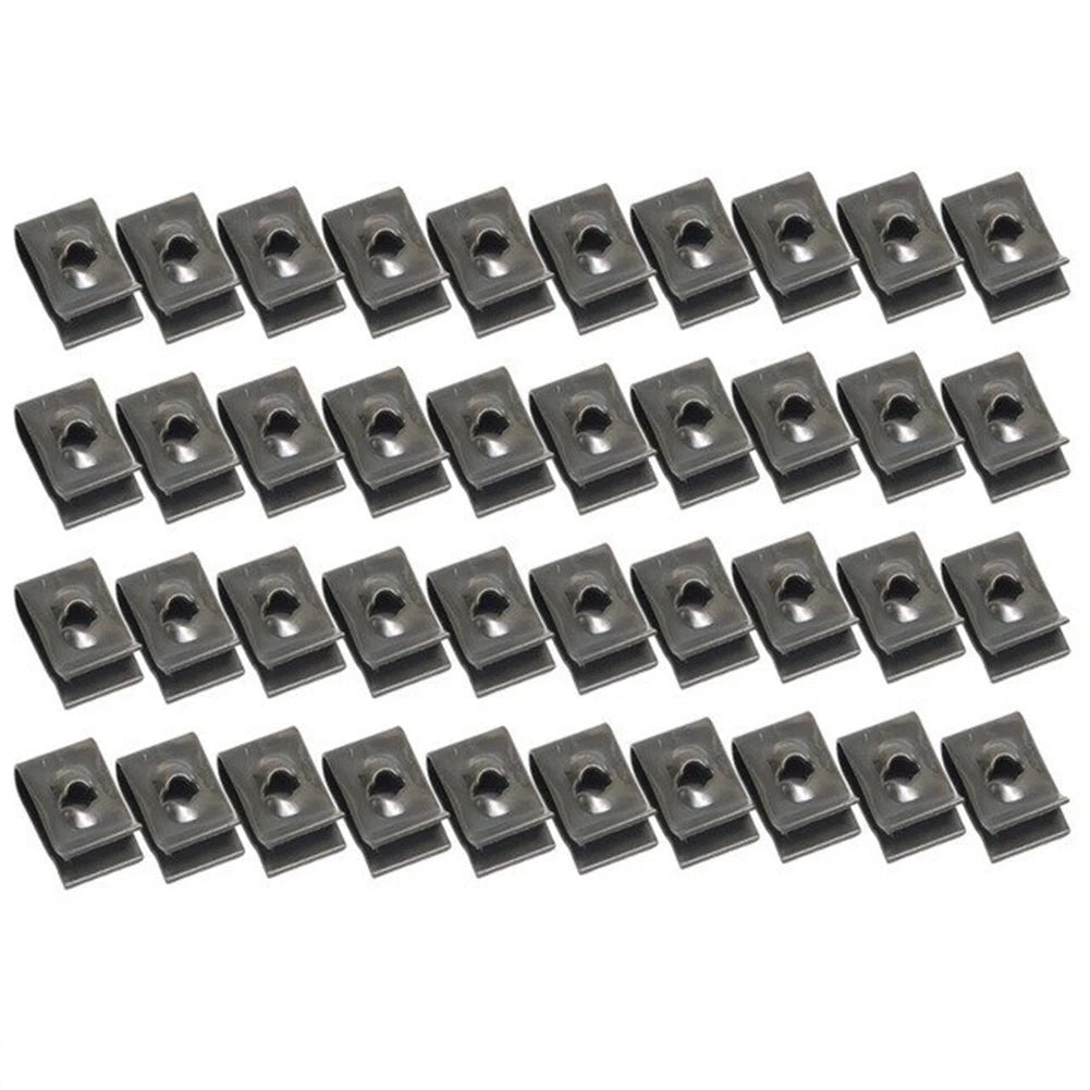 Pack of 25 U Style Clip On Nut Fasteners for Universal Use