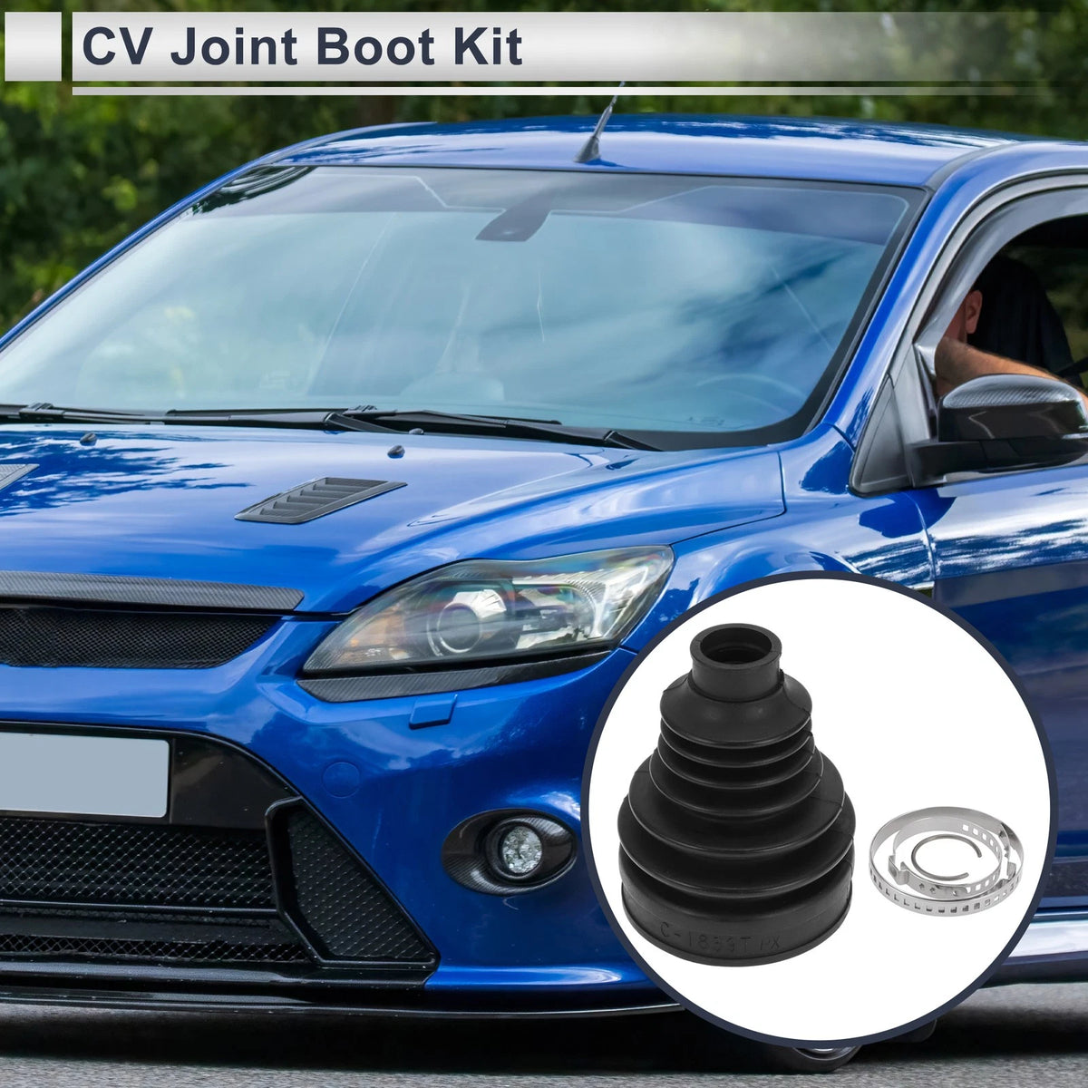 Inner CV Joint Boot Kit with Clamps for Ford Focus (2011–2015) BV614A084BB