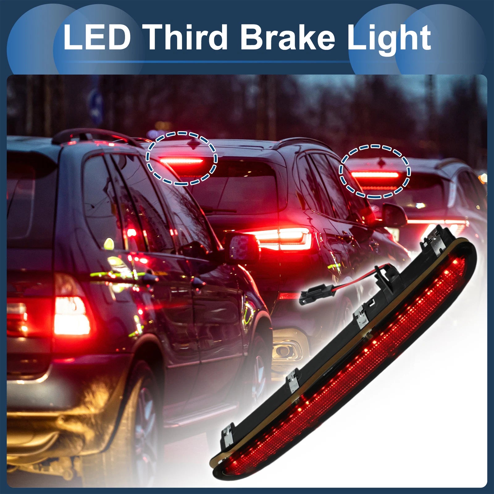 LED Third Brake Light for Opel Astra J (2009–2017) Black Housing