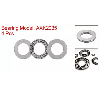 Set of 4 AXK2035 Thrust Roller Bearings with AS2035 Washers for Automotive