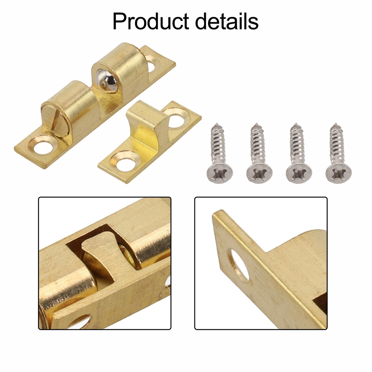 Solid Brass Roller Catch Adjustable Double Ball Tension for Machine Doors