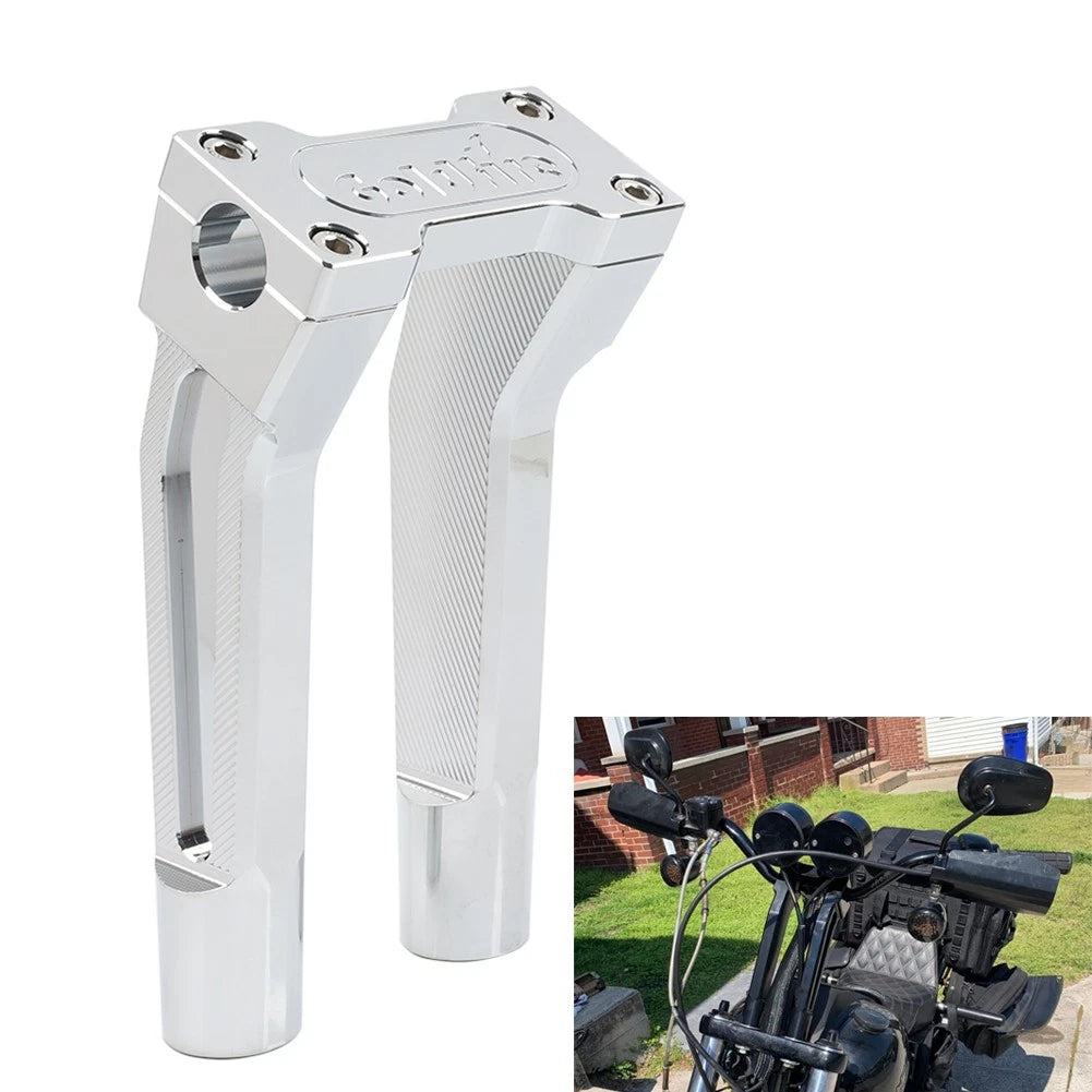 8.46" Pullback Handlebar Risers Clamp Chrome for Harley (1" Handlebar)