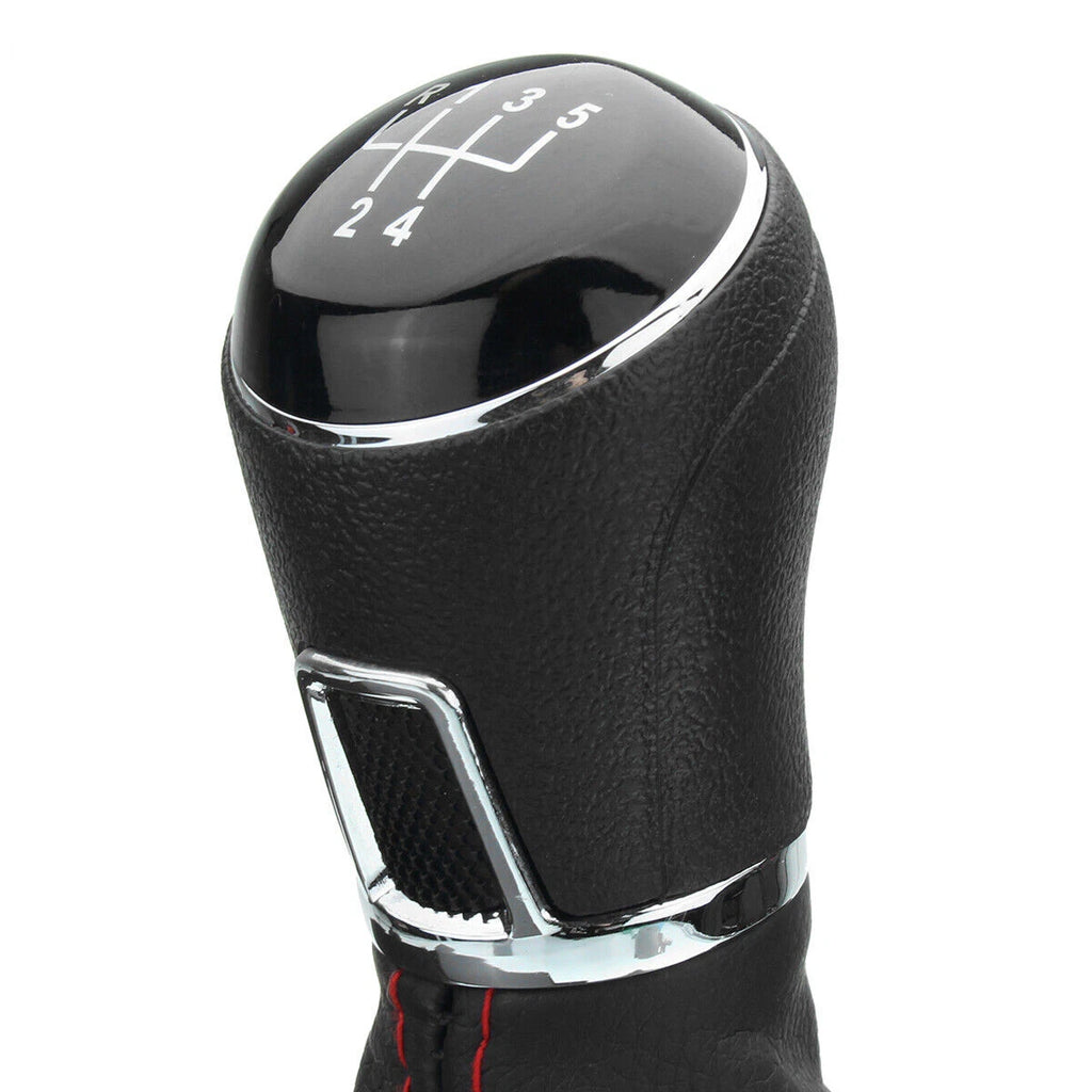 5 Speed Gear Shift Knob & Boot for Volkswagen Golf MK5 MK6 GTI GTD (2004–2013)