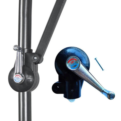Heavy Duty Patio Umbrella Replacement Stand with Black Crank Handle