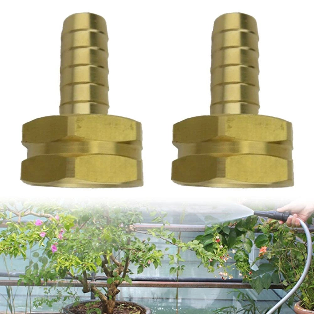 Pack of 2 Easy Install Brass Garden Hose Connectors