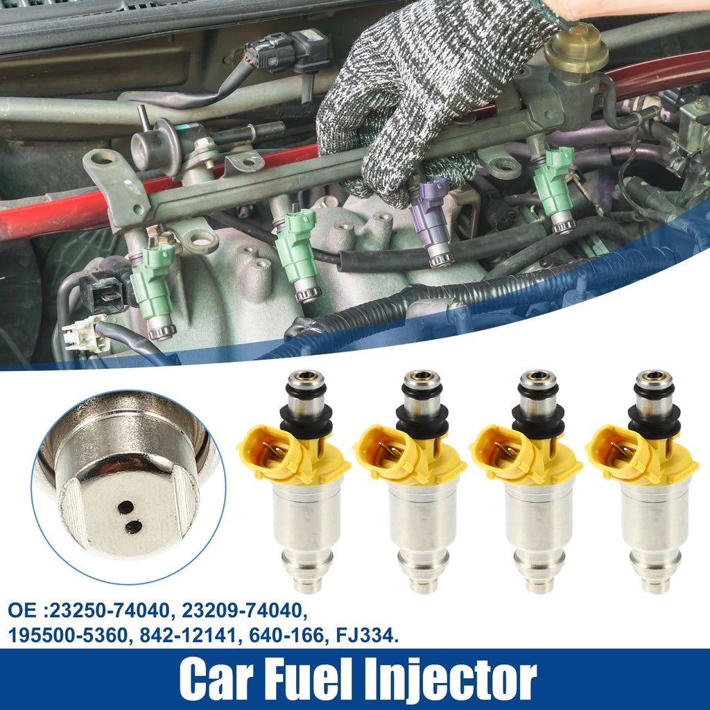 Fuel Injector Nozzle Replacement 4 Piece Set for Toyota Celica (1990–1992)