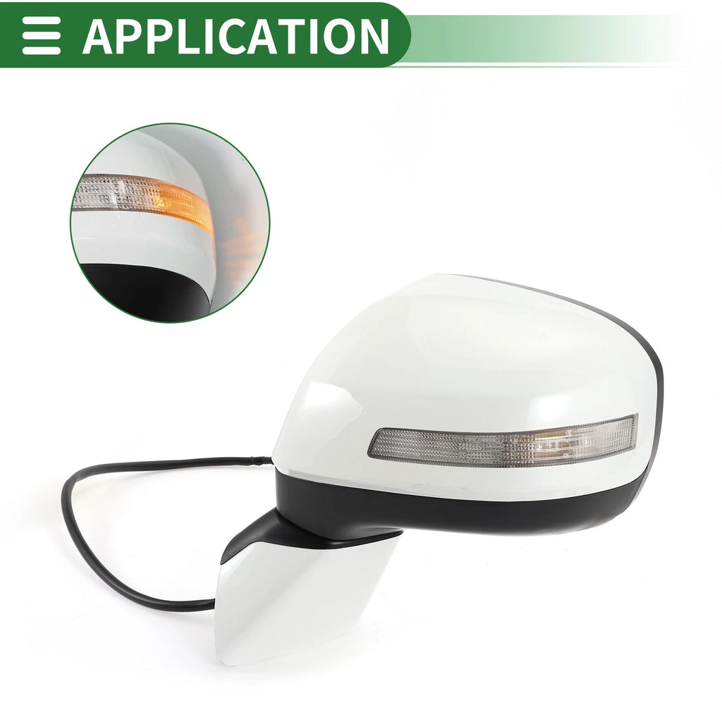 Left Side Door Mirror for Honda Civic (2012–2013) Manual Folding White