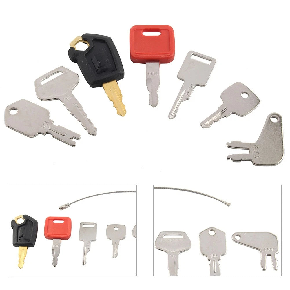 7PCS Ignition Keys Set for CAT, JCB, Bobcat (Heavy Equipment)