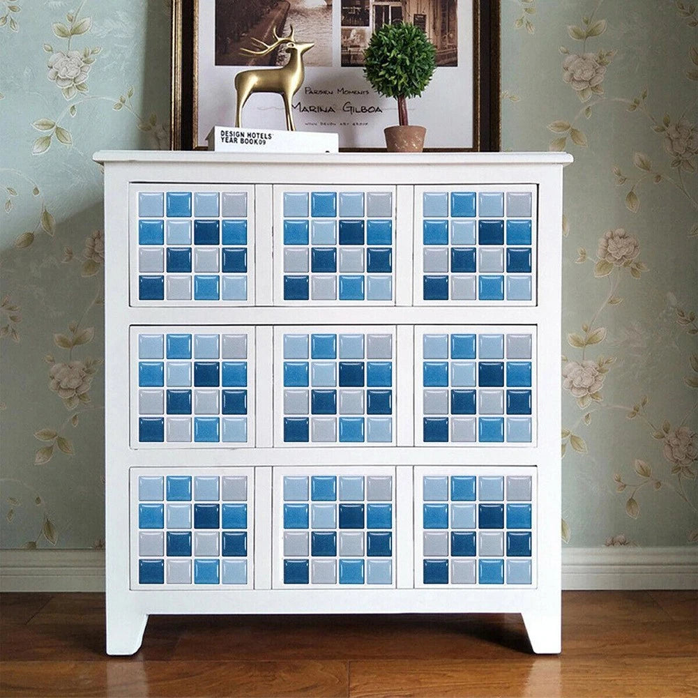 10pcs Mosaic Tile Stickers for Home Decor (No Specific Years)