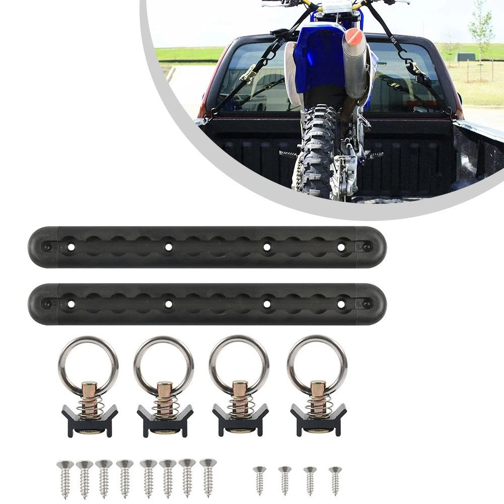 Set of 2 Cargo Control L Track Tie Down System 12 Inch Rails for Securing Cargo