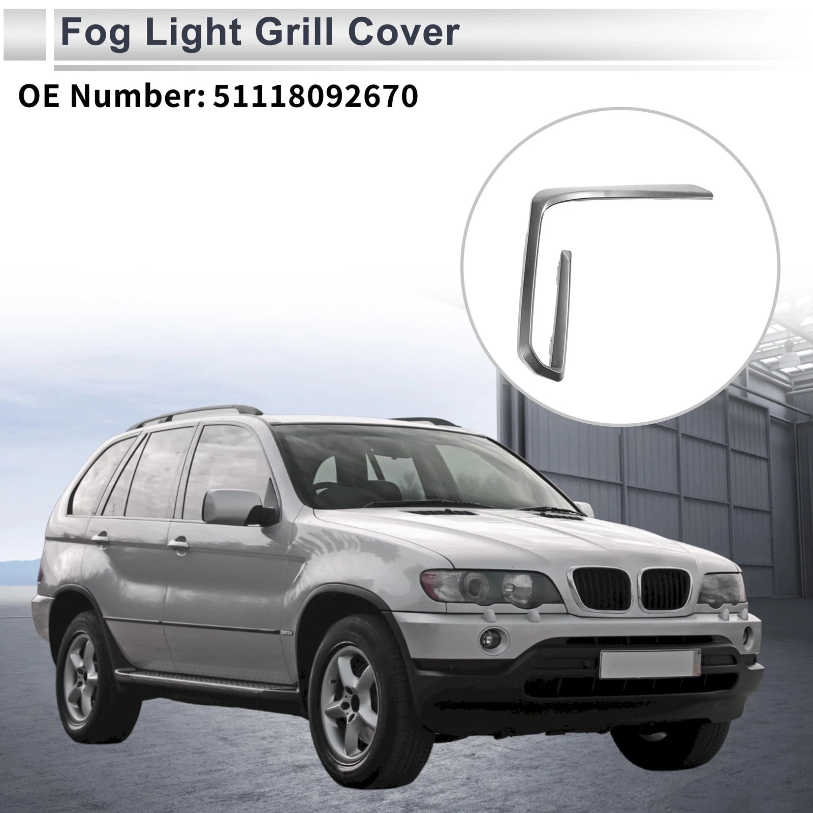 Front Right Fog Light Grill for BMW X5 (2019–2023) Replacement