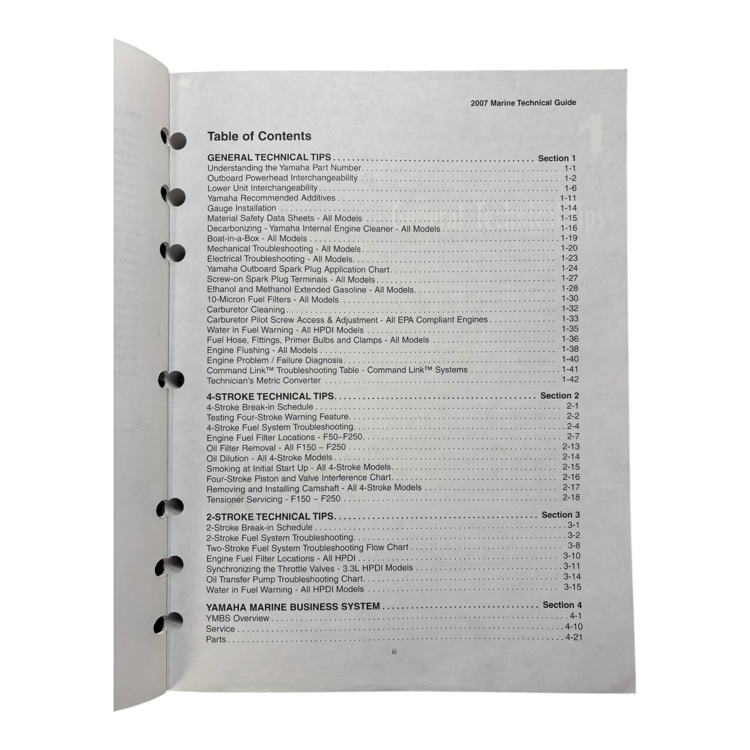 Marine Technical Guide for Yamaha (2007) LIT-18865-01-07