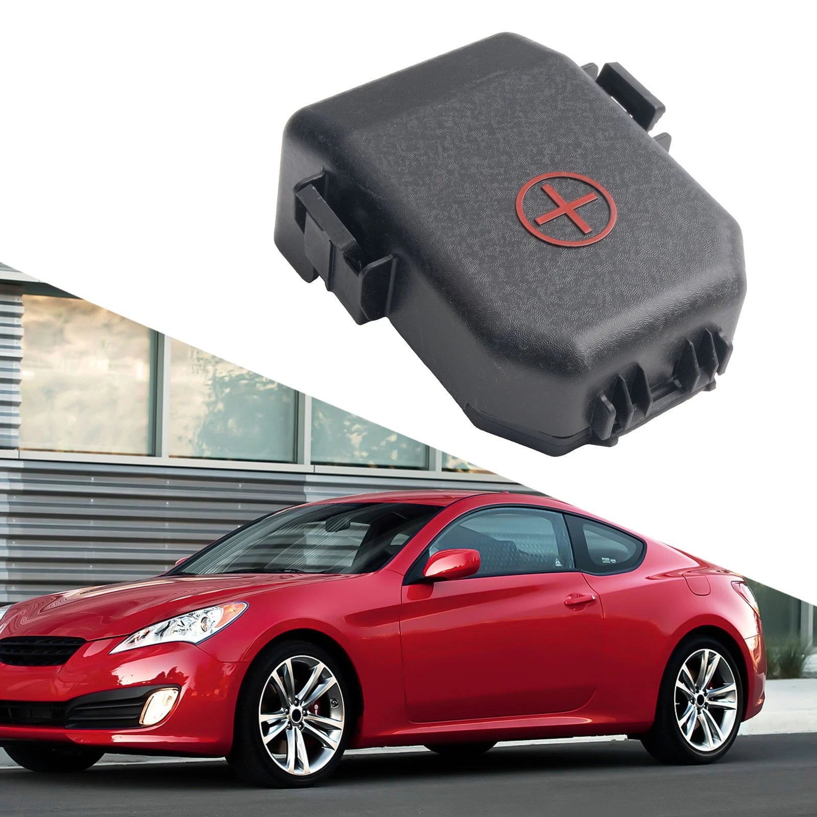Black Battery Cover for Hyundai Genesis Coupe (2012) ABS Replacement