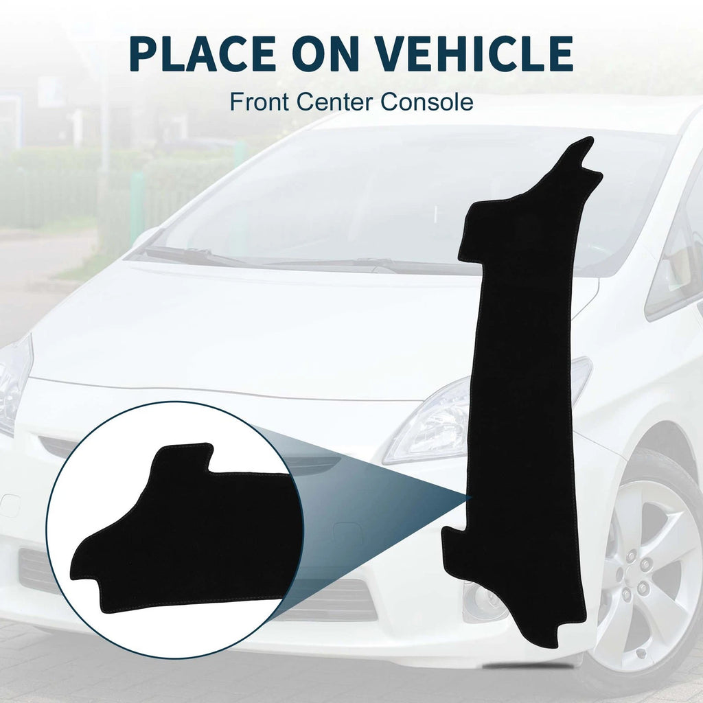 Dashboard Dash Cover Mat for Toyota Prius 2023–2024 with Sticker Black 1 Set