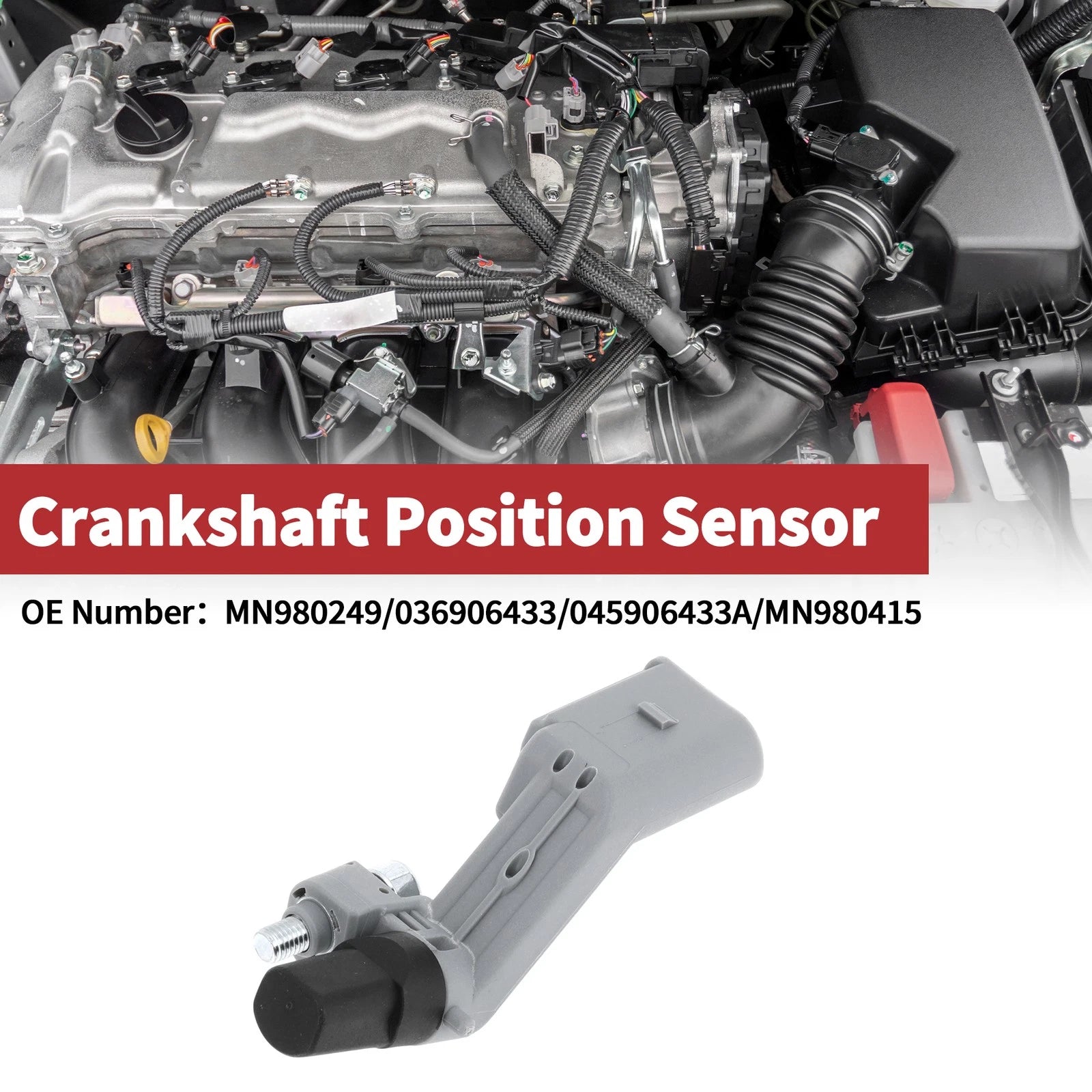 Crankshaft Position Sensor for Audi A6 C7 2.0 TDI (2012–2018) 1 Pc