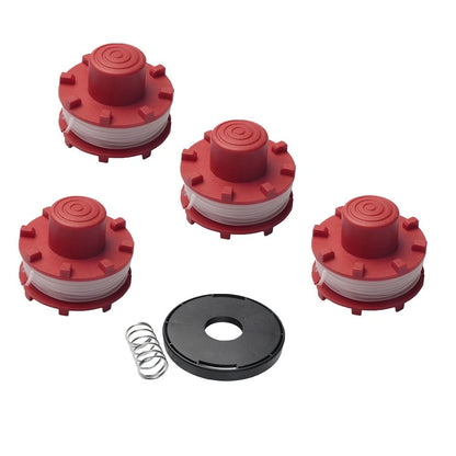 6 Pack ABS Trimmer Spools 2mm x 8M with Cap and Spring for Agillo 36255