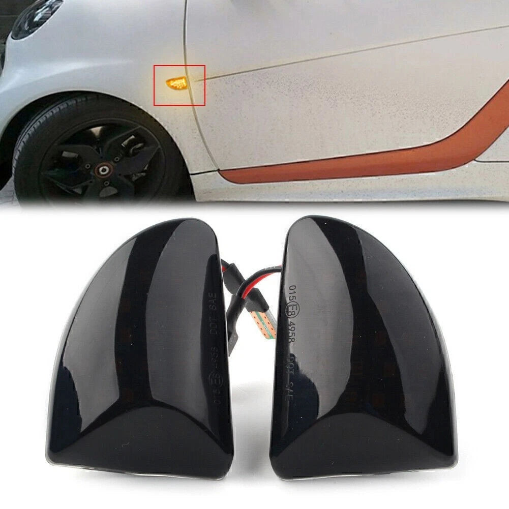 Amber LED Sequential Dynamic Side Marker Light for Smart Fortwo W451 (2007–2014)
