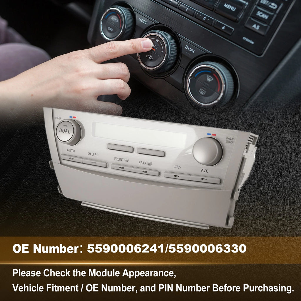 A/C Heater Climate Control Switch Module Panel for Toyota Camry (2010–2011)