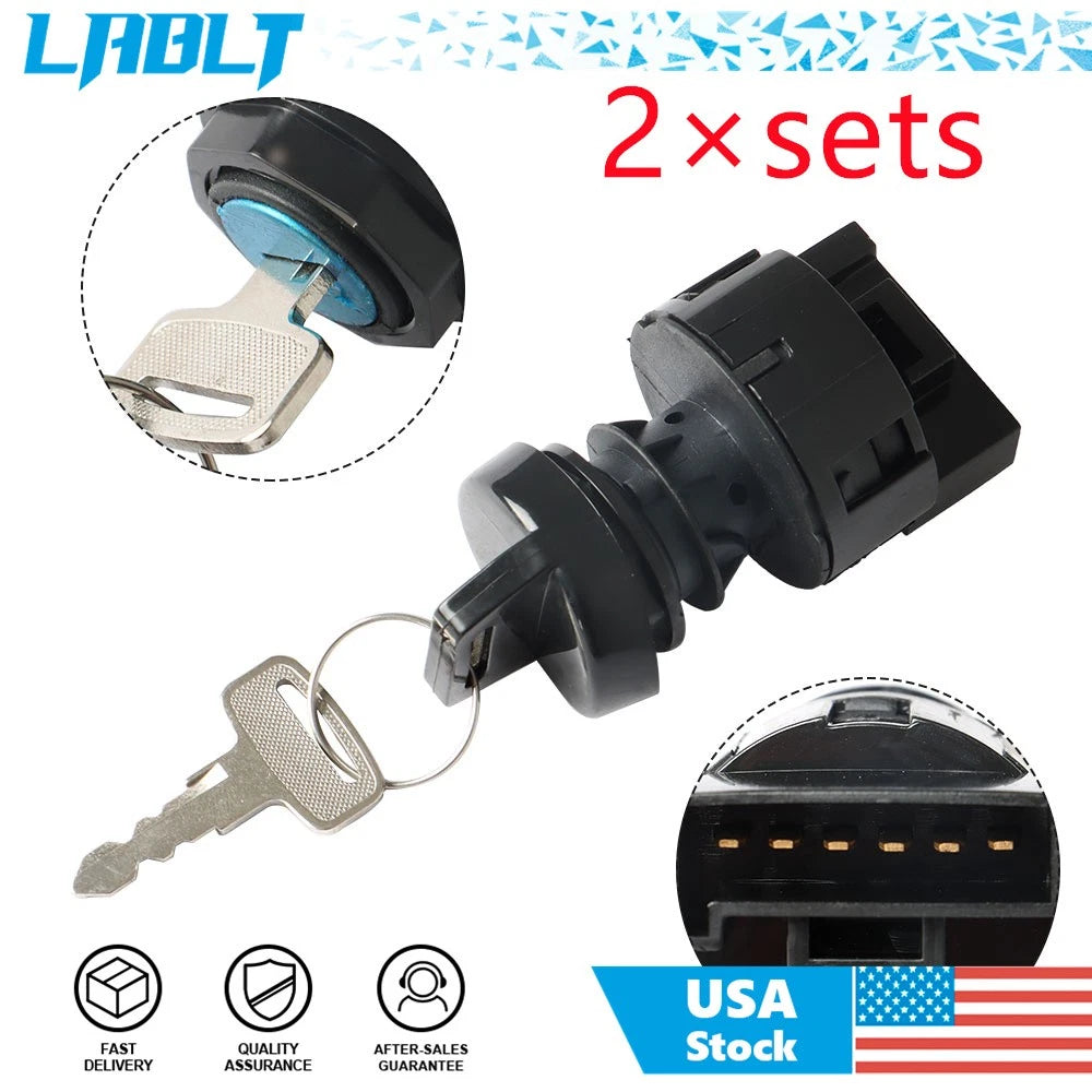 2X Ignition Key Switch for Polaris Hawkeye 300 325 400 (2006–2014)