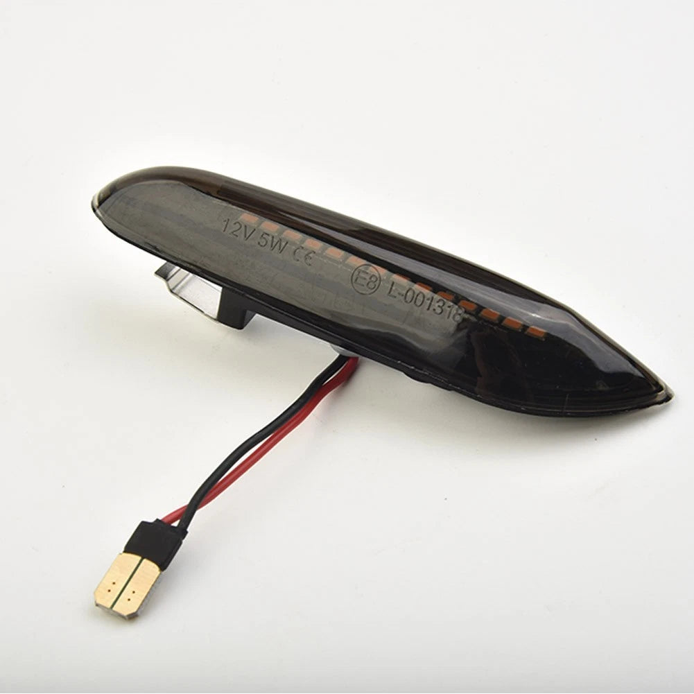 2X Smoke Lens Dynamic LED Side Marker Lights for X3, E60, E46, E90 (2004–2013)