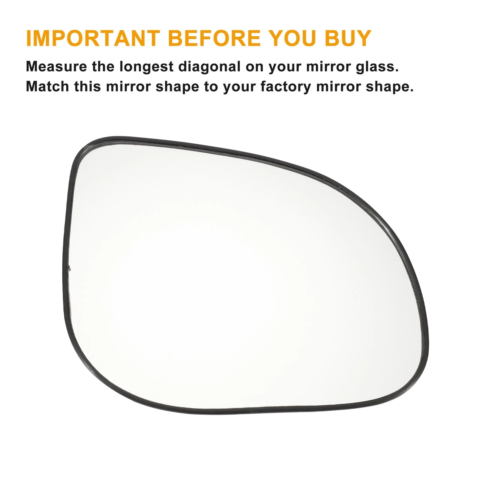 Right Side Mirror Glass Non Heated With Back for Hyundai i10 (2011–2013)