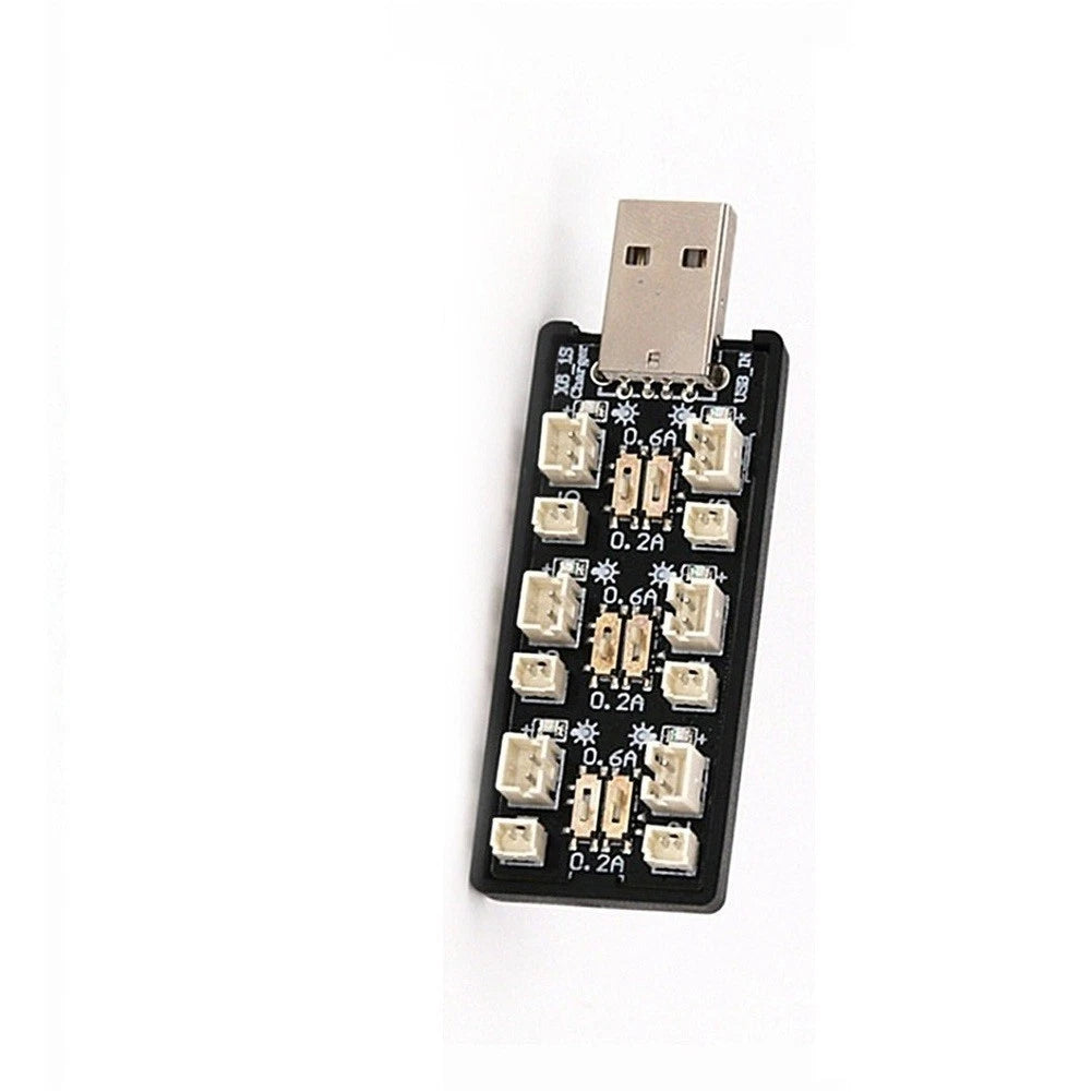 USB 6 Channel Charger Board for RC Batteries (37V, 38V, 42V, 435V)