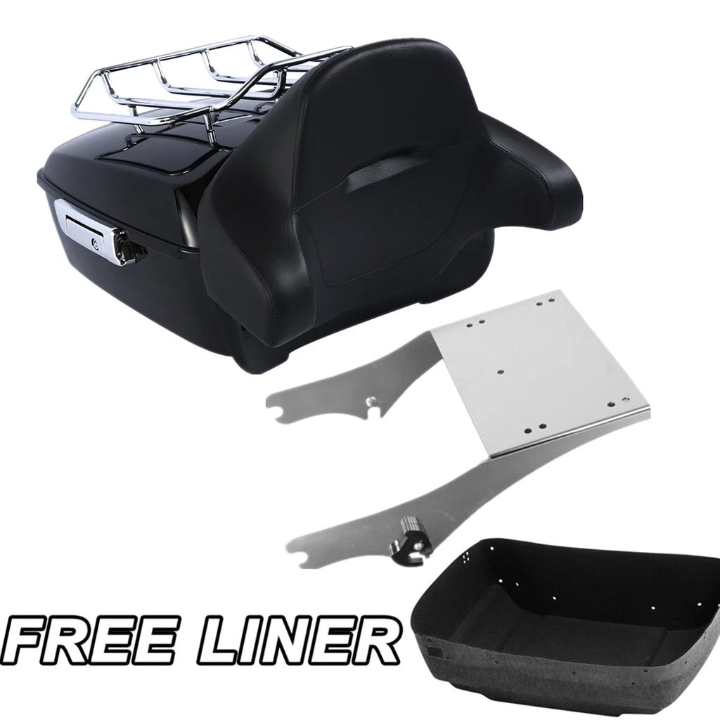 Trunk Backrest Pad Mount Rack for Harley Touring (1997–2008)