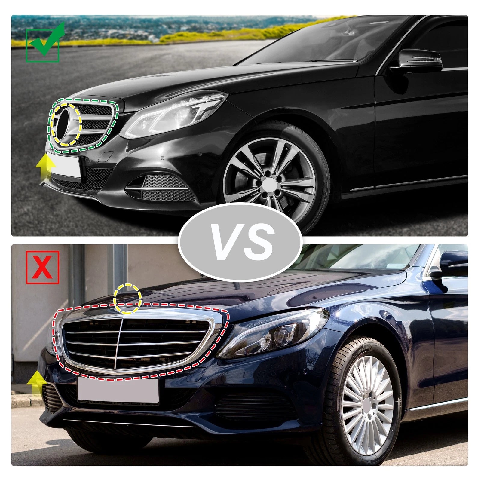 Front Bumper Tow Hook Cap Replacement for Mercedes C63 AMG S (2017–2018)