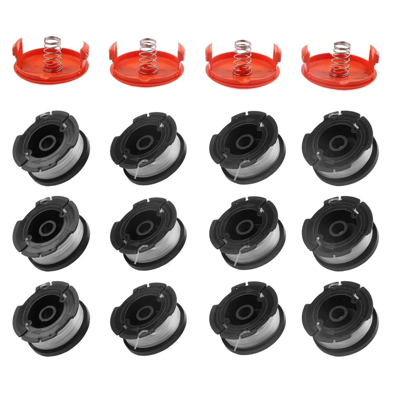 Trimmer Spool 12 Pack for AF100 (Includes 4 Covers, 4 Springs)