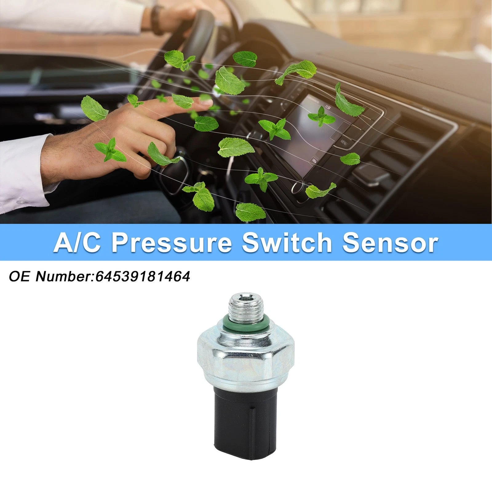A/C Pressure Switch Sensor for BMW 5 Series E39 E60 E61 (1997–2010)